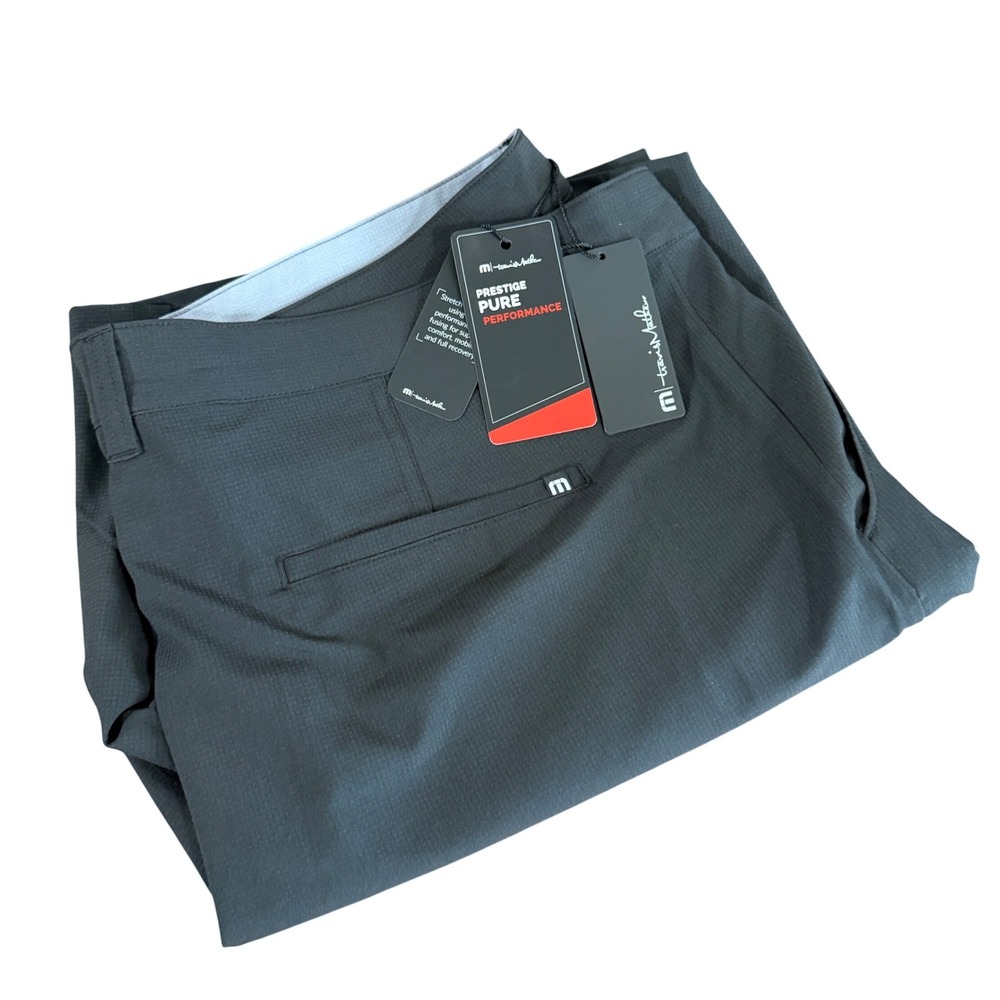 NEW Travis Mathew Starnes Shorts Men 42 Performance 9" Shorts Black IMQ081 Golf